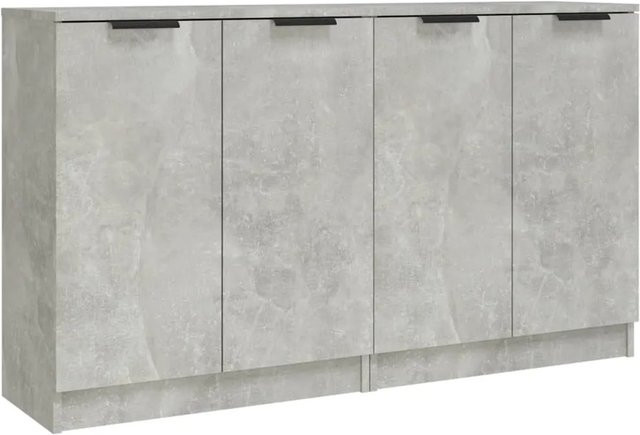 2er-Set vidaXL Sideboards aus Holzwerkstoff in Betongrau, minimalistisches Design, B/T/H: 60 x 30 x 70 cm - Bild 1