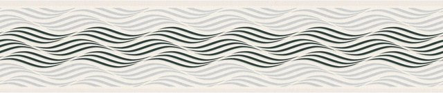 A.S. Création selbstklebende Bordüre mit Wellenmuster in Beige-Schwarz, B/H: 500 x 13 cm - Bild 1