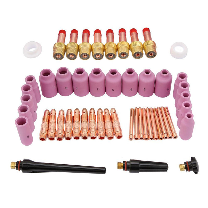 Koogeelife 51-teiliges WIG Schweißbrenner Verbrauchsmaterial Set WP171826 Serie mit Keramik-Zubehör in Multicolor - Bild 4
