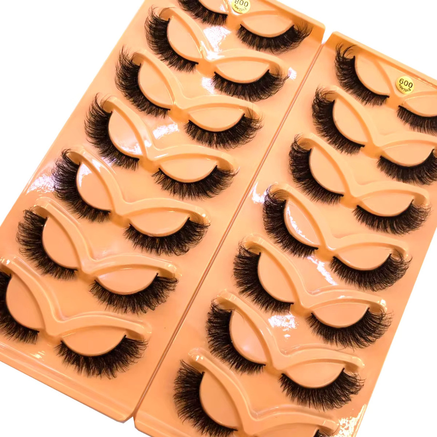 HBZGTLAD Künstliche Wimpern Nerzimitat, 7 Paar, Schwarz, Unisex - Bild 4