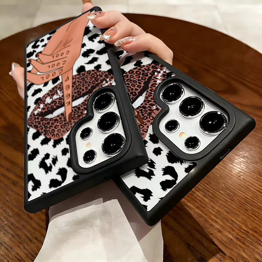 AKABEILA Silikon Handyhülle mit Leoparden-Lippen-Design für Samsung Galaxy A-Serie in Multicolour - Bild 3