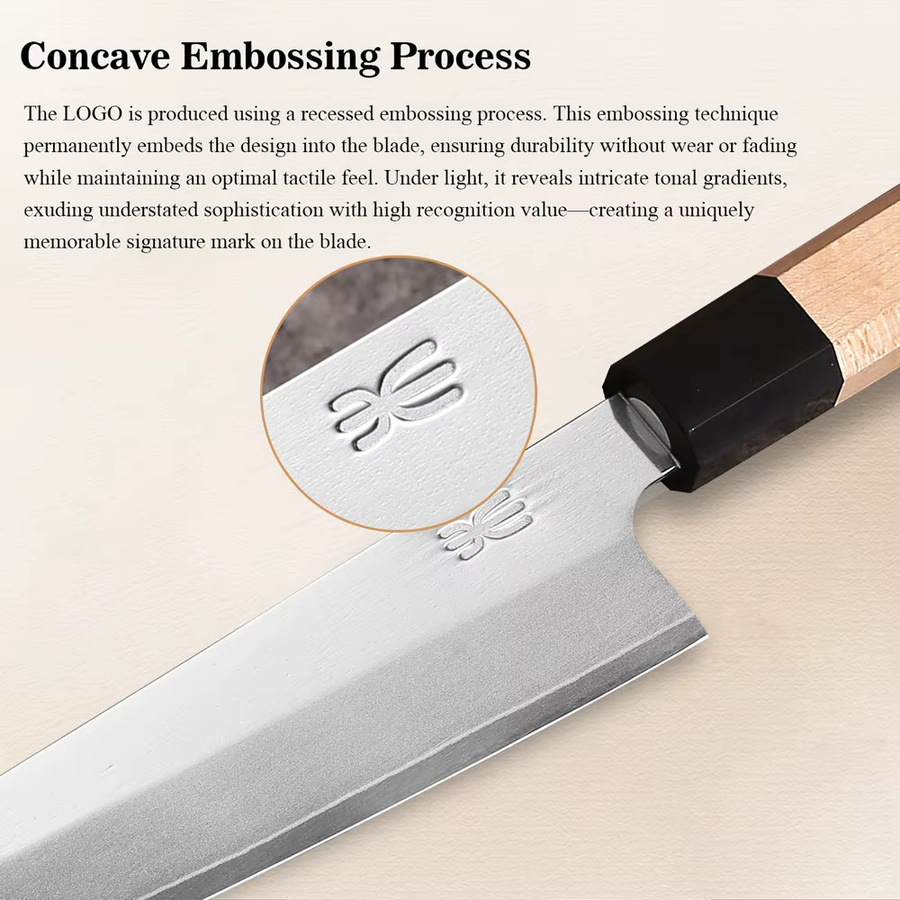 TURWHO Japanisches Küchenmesser-Set aus 3-Schicht-Verbundstahl in Silber mit Nakiri, Santoku und Allzweck-Kochmesser - Bild 5