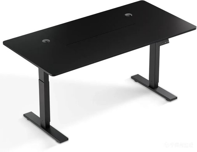 HOMAVO Elektrisch Höhenverstellbarer Schreibtisch mit Memory Funktion und Anti-Kollisions-System in Schwarz, B: 160 cm, T: 80 cm - Bild 1