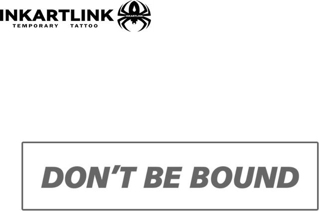 INKARTLINK Tattoo-Patch Don't Be Bound, temporär, wasserfest - Bild 1
