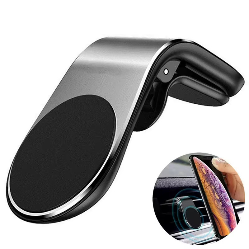 Magnetische Xiaomi Handyhalterung für Lüftungsschlitze in Silber mit 360 Grad Rotation und GPS Funktion - Bild 1