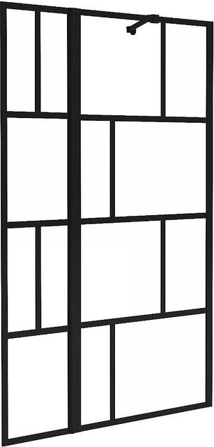 Duschabtrennung Obelini Schwarz Breite: 100 cm - Bild 1