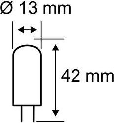 Paulmann Halogen Leuchtmittel G9 Warmweiß 25W Transparent Ø 13 mm x H 42 mm - Bild 1