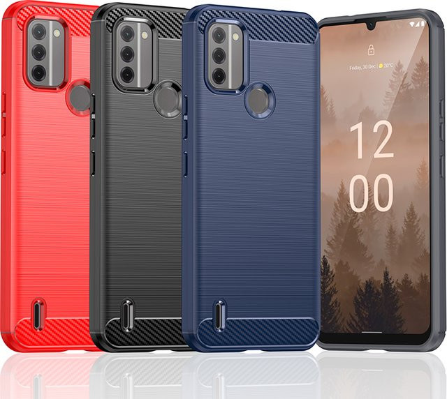 Stoßfeste Schutzhülle für Nokia C31 in Rot aus Soft Silicone TPU - Bild 1