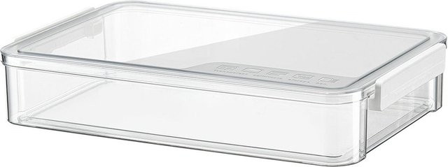 OutsideWorld Dokumentenaufbewahrungsbox aus transparentem Kunststoff mit Griffen, wasserdicht und leichtgewichtig, Farbe: Weiß - Bild 1