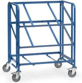 Fetra Eurokastenwagen 2390 mit TPE-Reifen in Blau, Tragkraft 250 kg - Bild 1