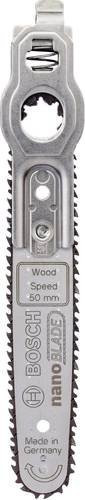 Bosch Home and Garden nanoBLADE Wood Speed 50 Mikro-Kettensägeblatt für Holz und Kunststoff, Farbe: Silber/Grau - Bild 1