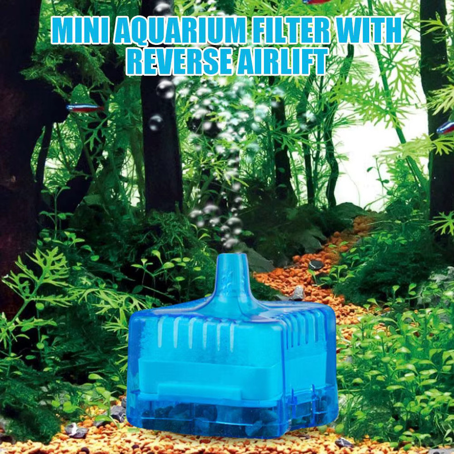Wasserfee Mini Biochemischer Aquariumfilter in Grün mit Anti-Air-Lift und dynamischer Wasseraufbereitung - Bild 3
