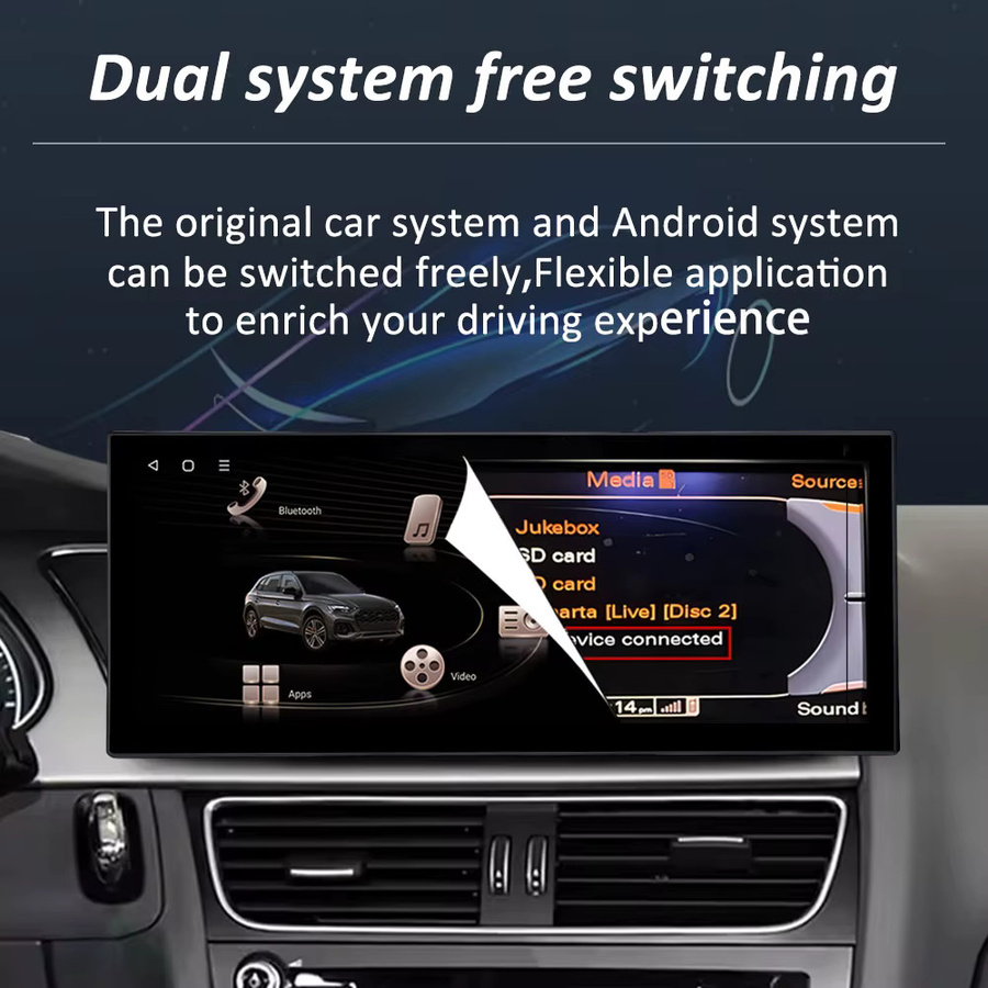 LIARO-NAVI Multimedia-Autoradio mit 12,3 Zoll Display für Audi A6 C7 und A7 (2012 - 2018) mit GPS, Bluetooth, Android 16, Wireless CarPlay und 4G Unterstützung in Schwarz - Bild 3