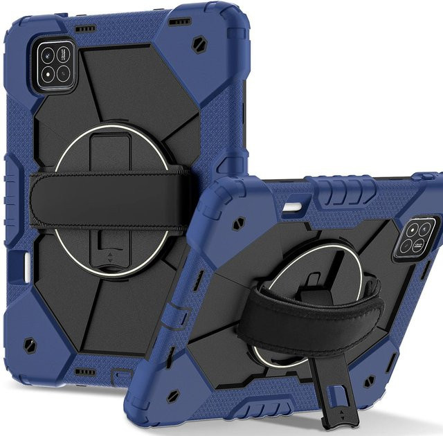 Xiaomi 360 Grad drehbarer Griff Ständer Schutzhülle für Mi Pad 7 Pro, Redmi Pad Pro und Poco 12.1 SE 8.7 Zoll, stoßfeste harte Abdeckung in Blau - Bild 1