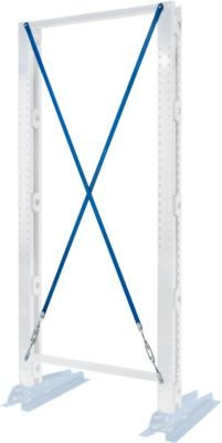 SSI Schäfer Kreuzverband KRM Regal in Blau-Weiß aus Stahl, Achsmaß: 125 cm, Ständerhöhe: 250 cm - Bild 1