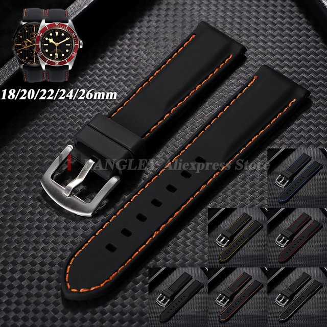 Uhrenarmband Silikon, Schwarz, Unisex - Bild 1