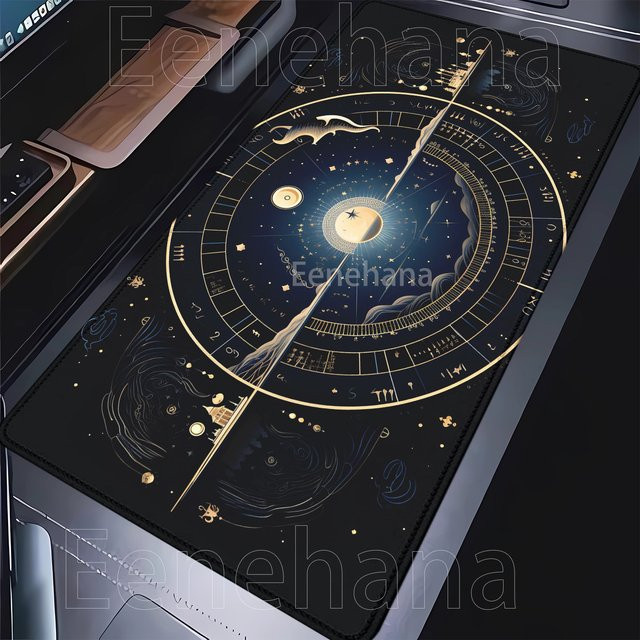 Eenehana XXL Mauspad Nachtansicht Moon Star Schreibtischunterlage für PC und Gamer - Bild 1