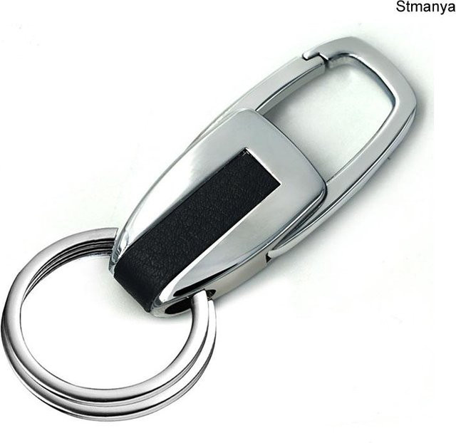 Schlüsselanhänger Doppelring, Silber, Unisex - Bild 1