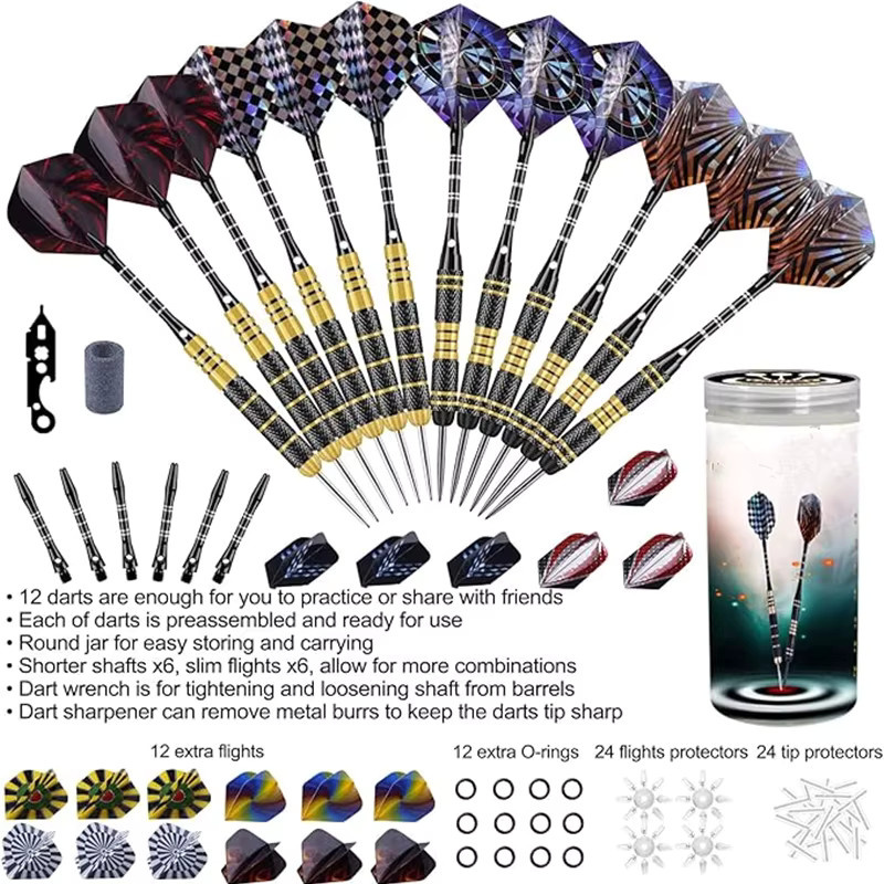 Yernea Dart-Set, 12-teilig, Metallspitzen, Bunt / Mehrfarbig - Bild 6