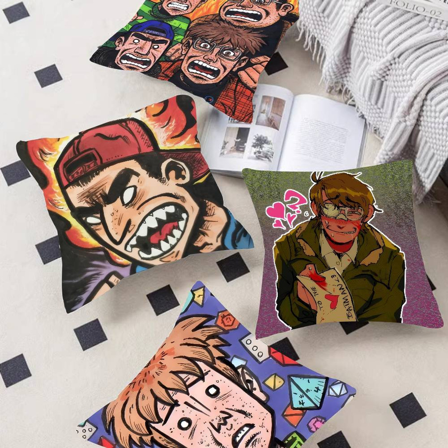 Anime Eltingville Club Kissenbezug aus Peach Skin für dein Heimzimmer, B/B: 18 x 18 cm - Bild 4