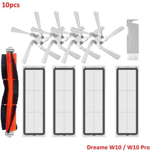 Dreame Bot W10 RLS5C und W10 Pro Zubehör Set in Multicolour mit Rollbürste, Seitenbürste, Filter, Wischmopp, Staubbehälter und Halterung - Bild 1
