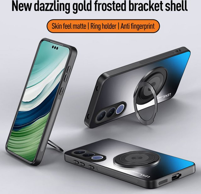 Stoßfeste AG Matte Handyhülle für Vivo V70 FE und Vivo V70 Elite aus TPU+PC in Schwarz und Orange - Bild 1
