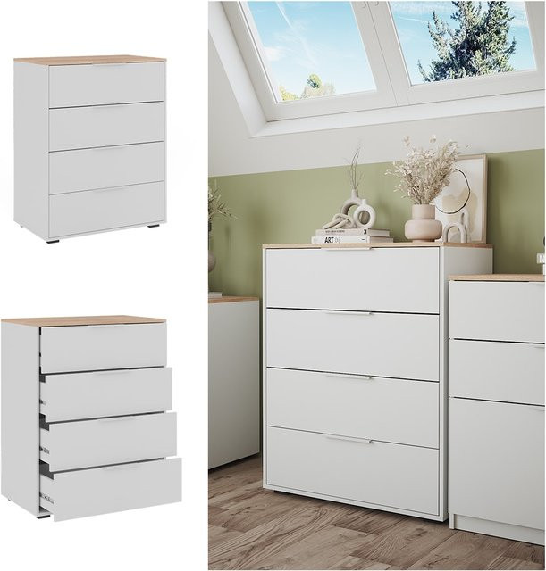 Vicco Sideboard Betti in Weiß Sonoma mit 4 Schubladen - Bild 1