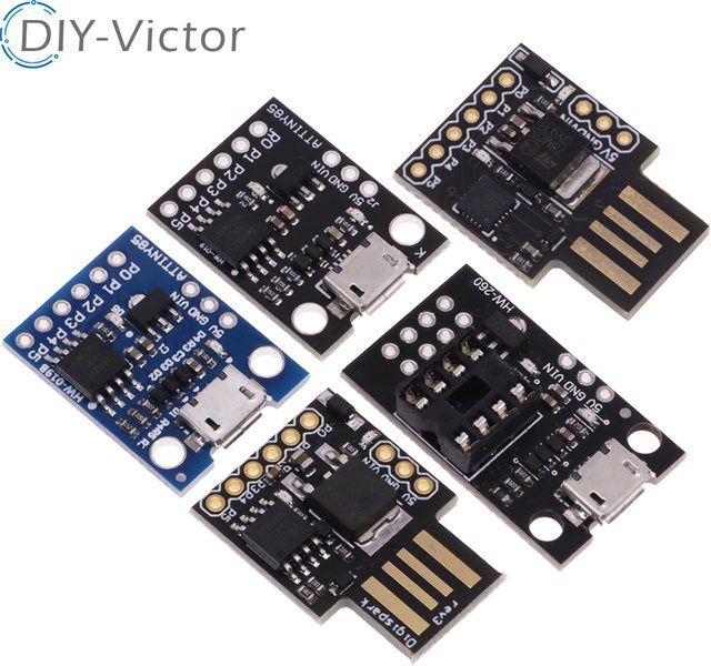Tiny85 Digispark ATtiny85 Micro Development Board mit USB-Anschluss in Blau und Schwarz für Arduino I2C/IIC - Bild 1