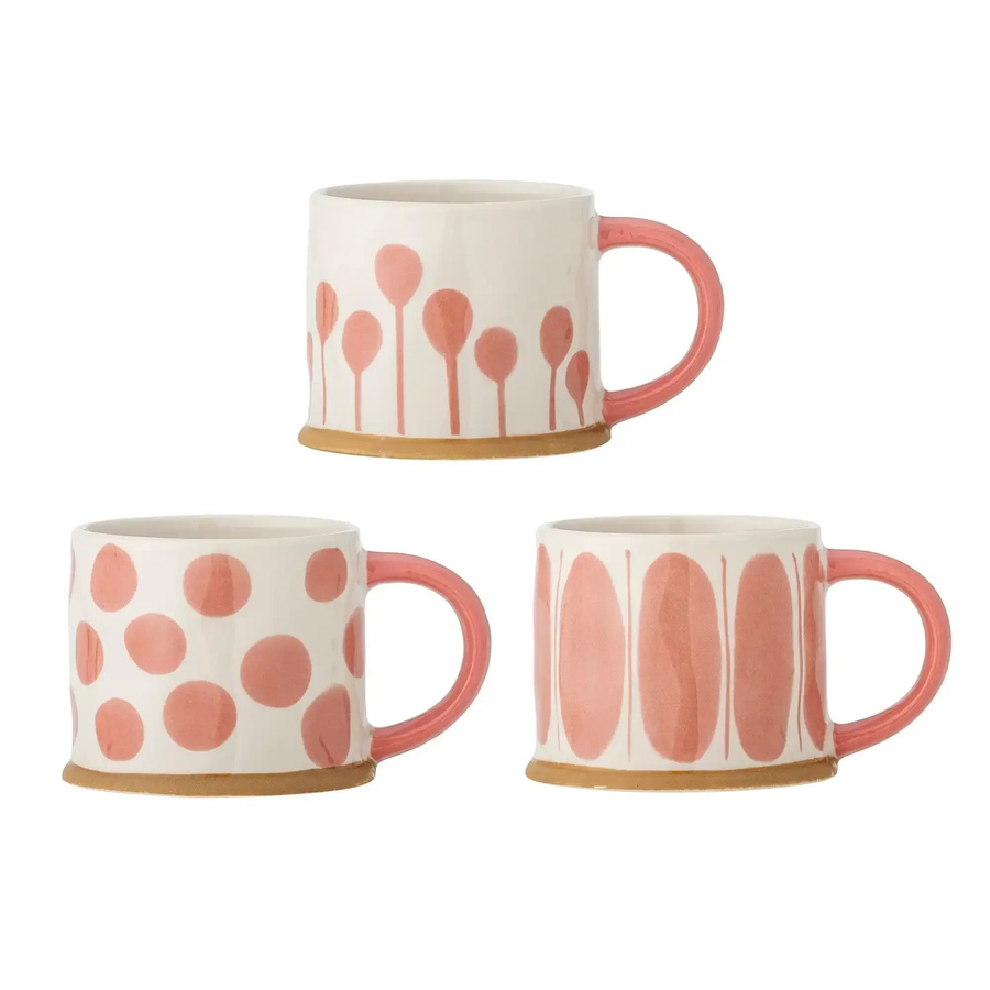 Bloomingville Becher aus Steingut Linora Rosa – 3er Set - Bild 1