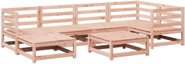 vidaXL 7-teilige Garten-Sofagarnitur aus Massivholz Douglasie in Braun - Bild 1