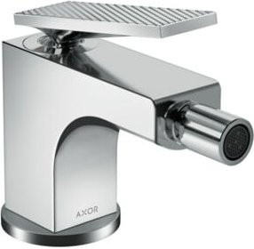 Hansgrohe Axor Citterio Bidet-Einhebelmischer in Chrom mit Pop-up-Abfluss und Rautendesign - Bild 1