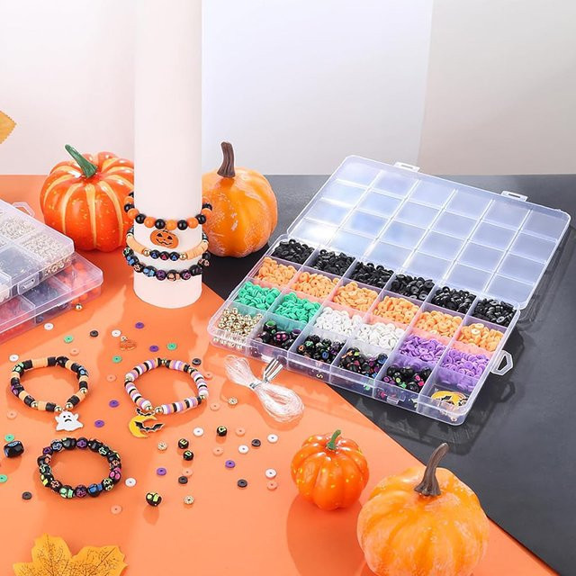 QIAO Schmuckset, Tonperlen-Set, Halloween, Freundschaftsset, Charms - Bild 1