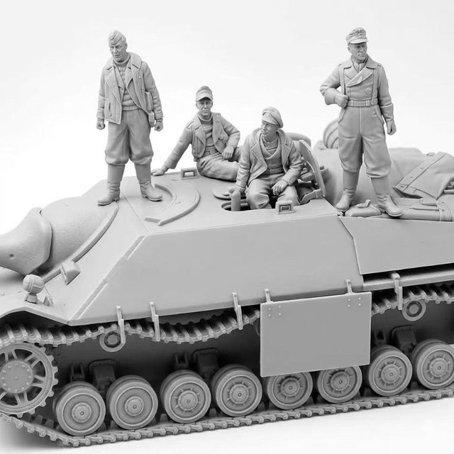 BAANFU Harzfigur, Druckguss-Modellbausätze, 4-teiliges Set, Maßstab 1:35 - Bild 1