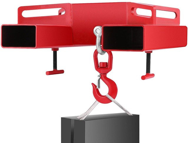 Buying Solutions MB Gabelstapler Hebehaken mit Drehdrehfunktion aus Stahl, Farbe: Rot, Tragfähigkeit: 3000 kg - Bild 1