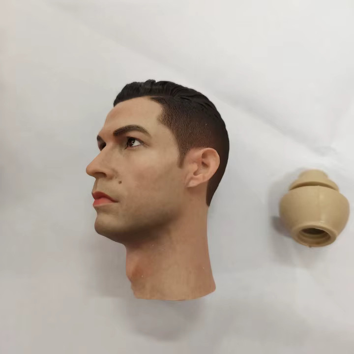 MAK Cristiano Ronaldo Kopfskulptur im Maßstab 1:6 Calm/Smile Version als Actionfigur Modell für Körperpuppen, Höhe: 30,48 cm - Bild 2