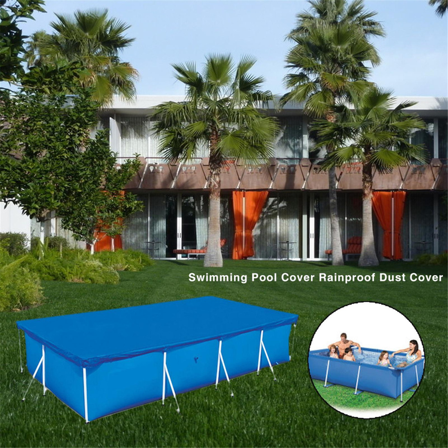 CosyHome Poolabdeckung aus Polyester in Blau, rechteckig, B/T: 220 x 220 cm - Bild 2