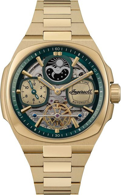 Ingersoll Herrenuhr Automatik, Edelstahl, Gold, 47 mm, 5 ATM - Bild 1