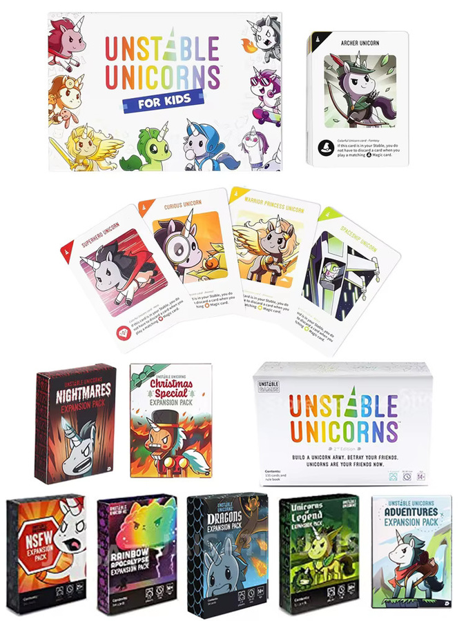 Unstable Games Unicorns for Kids Edition, Kartenspiel, Strategiespiel, ab 6 Jahren - Bild 2