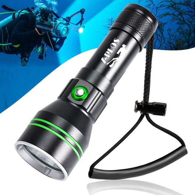 Aplos AP50 Tauchenstaschenlampe Schwarz mit 5000lm und IPX8 Wasserdichtigkeit - Bild 1