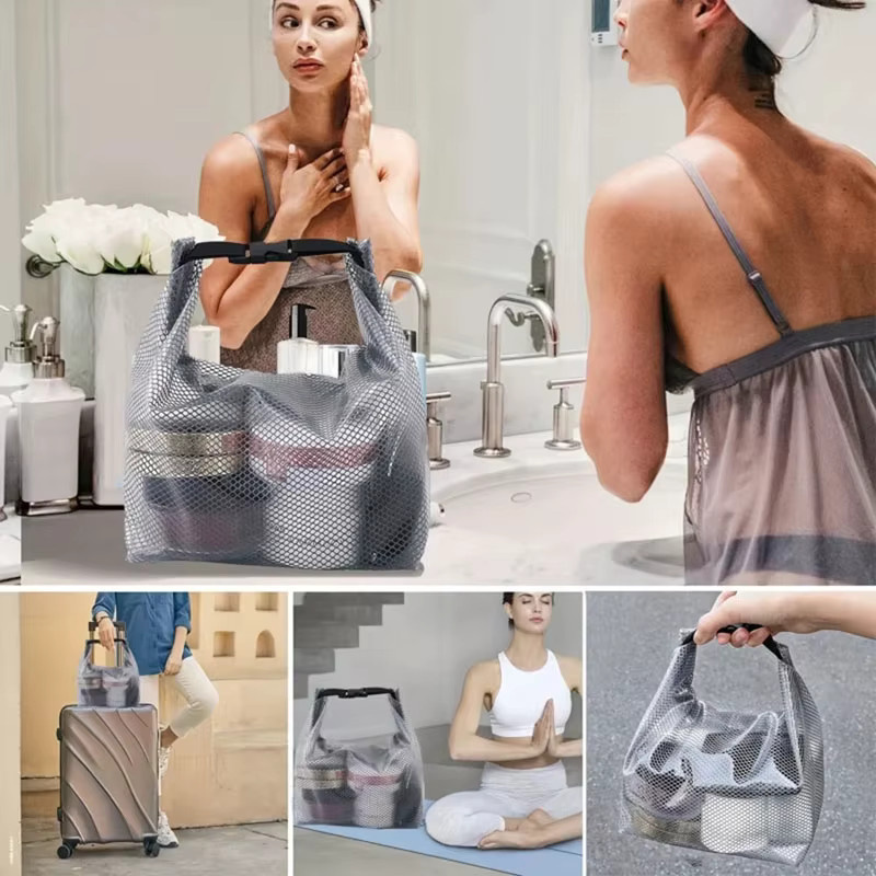 Trebalena Reise-Make-up-Aufbewahrungstasche in Weiß, wasserdicht und mit großer Kapazität für unterwegs - Bild 4