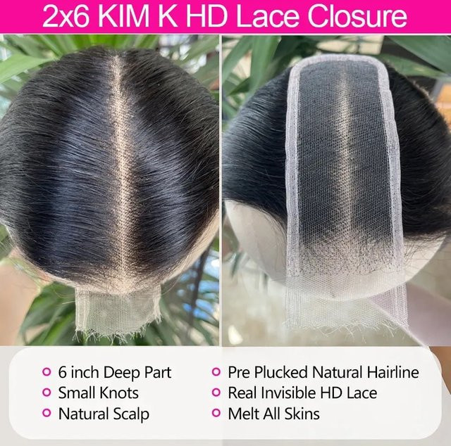 Newa Hair HD Lace Closure 6 Zoll, Echthaar, Middle Part - Bild 1