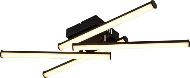 Globo Deckenleuchte Kirina LED aus Kunststoff in Schwarz Matt, B/T/H: 50 x 50 x 8,8 cm - Bild 1