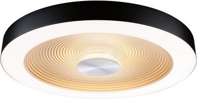 Paulmann LED-Deckenleuchte Volea Up-Down, Schwarz-Gold, IP44, dimmbar, Durchmesser: 40 cm - Bild 1