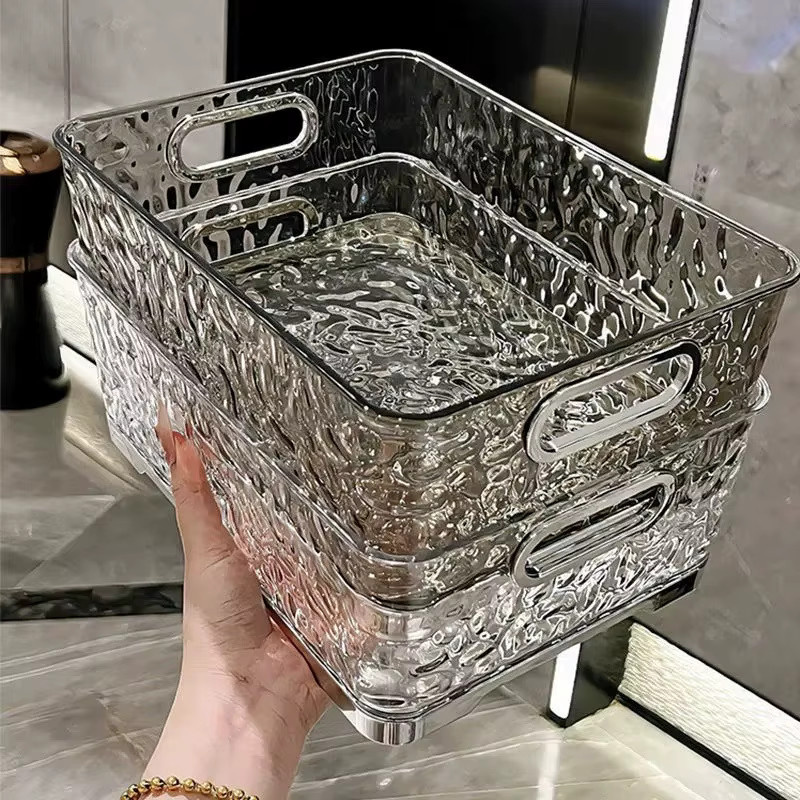 Stapelbare Acryl-Aufbewahrungsbox für Kosmetik und Schönheitsprodukte, transparent - Bild 2