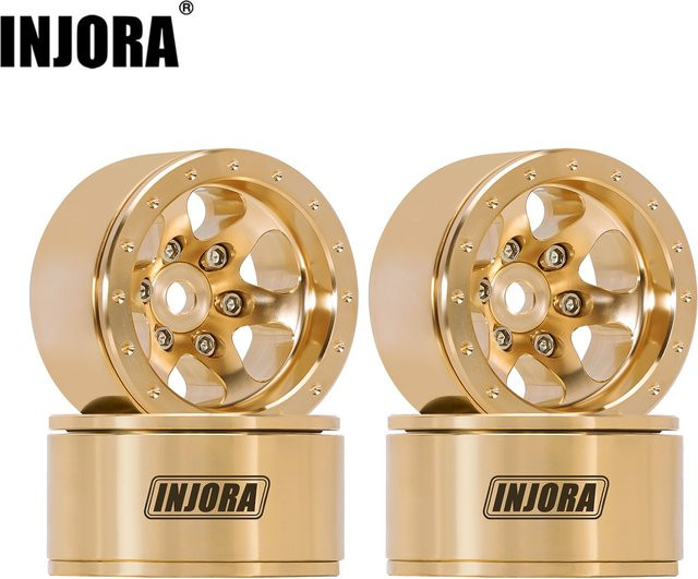 INJORA Messing Beadlock Felge, 4,7 mm versetzt, Metall, Zubehör - Bild 1