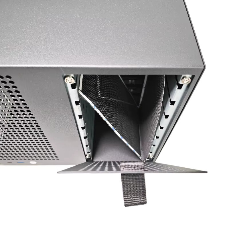Sagittarius NAS-Computergehäuse in Schwarz für M-ATX und ITX mit 8 Einschubpositionen, kompatibel mit SFX und FLEX Netzteilen - Bild 3
