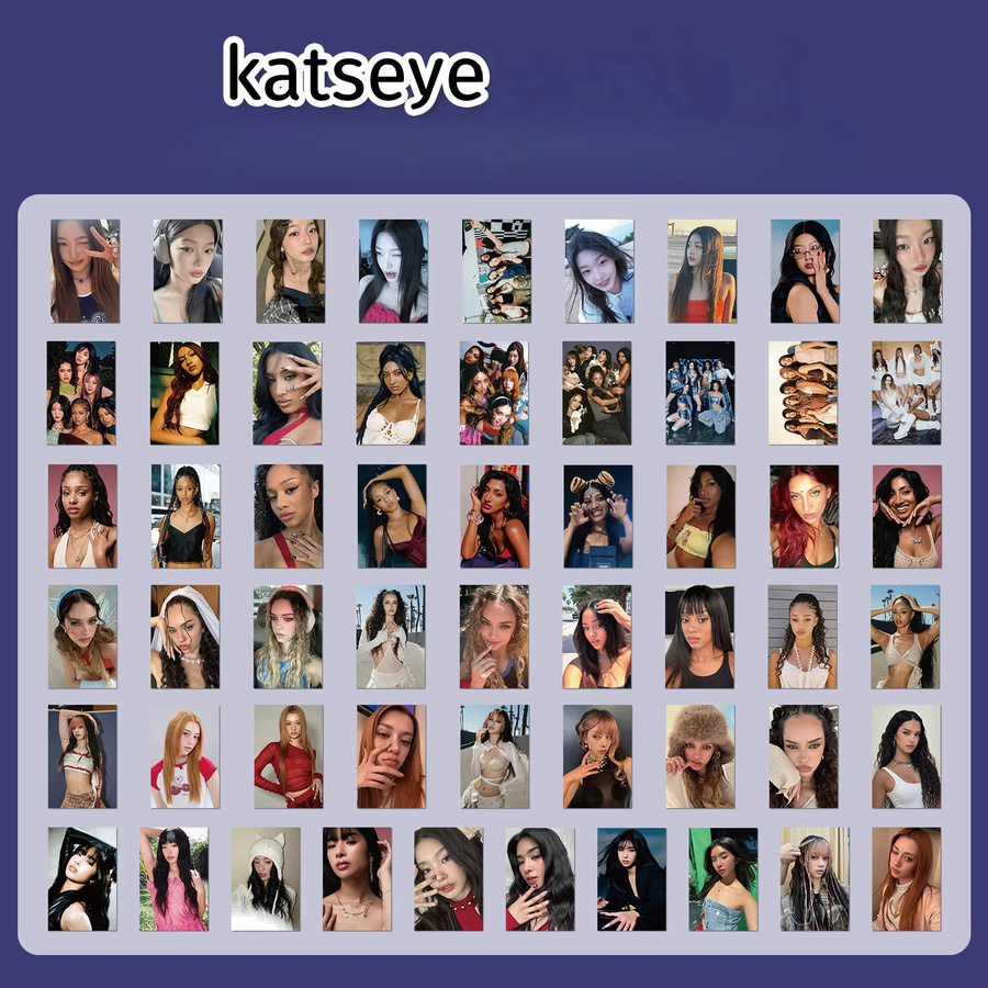 KATSEYE Sammelkarten, 55-teiliges Set, Holografische Fotokarten - Bild 4