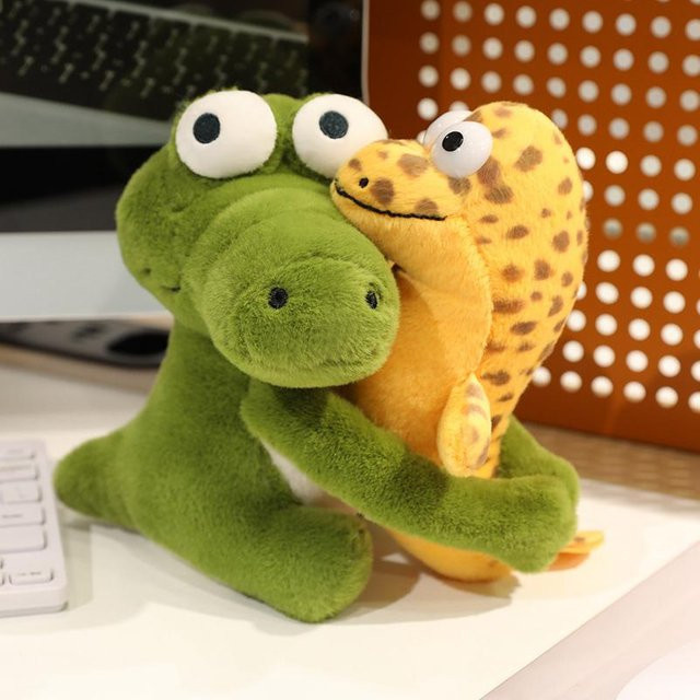 Süßer Mu Cheng Schlange Krokodil Plüschpuppe, gelb, ab 14 Jahren - Bild 1