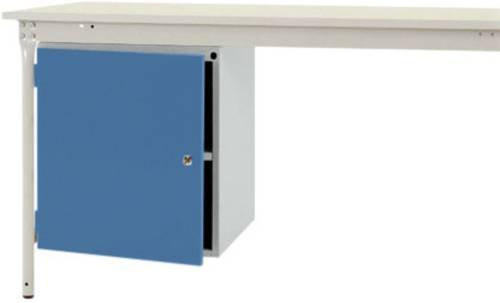 Manuflex ZB4954.5007 Gehäuse-Unterbau stationär in Blau mit 1 Tür und Einlegeboden für Tischtiefe 800 mm, Nutzhöhe: 500 mm - Bild 1