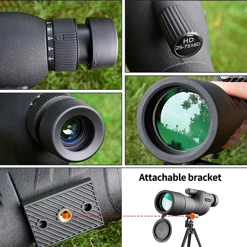 LOERSTON HD-Spektiv Monokular-Zoom-Teleskop mit Prisma in Schwarz, wasserdicht für Vogelbeobachtung, Zielschießen und Camping - Bild 5